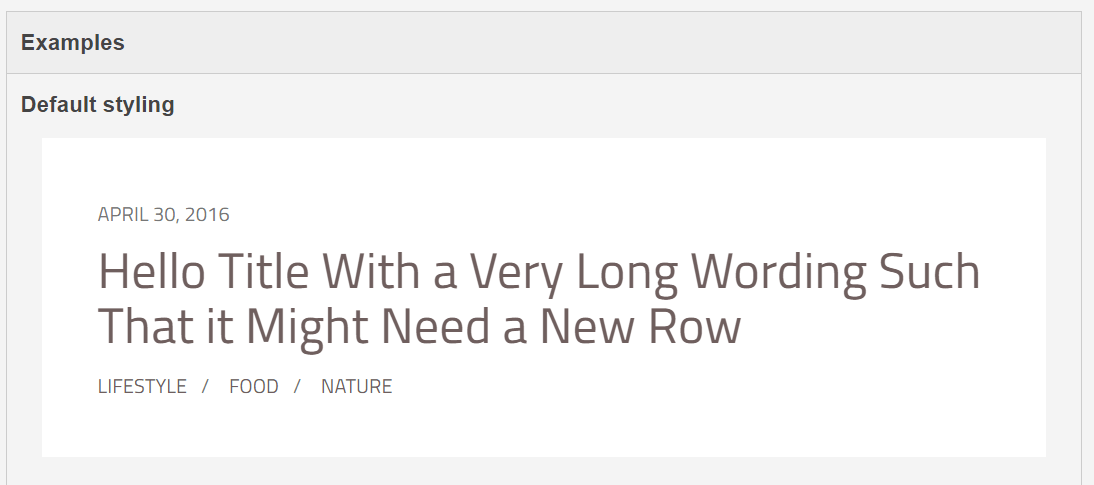 An edge case with a very long title in the style guide helps catching bugs